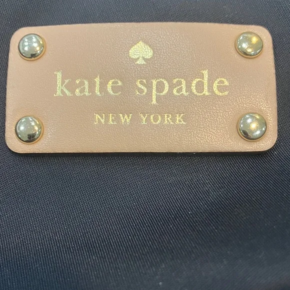 Kate Spade Kennedy Park Sophie Black Nylon Tote with Tan Handles- EUC - Picture 5 of 9
